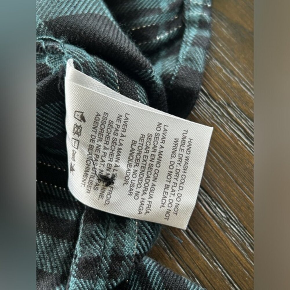 Thread And Supply Button Down Blouse Plaid Metall… - image 7